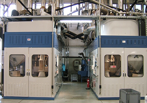 Coffee mixing, roasting and storage plants